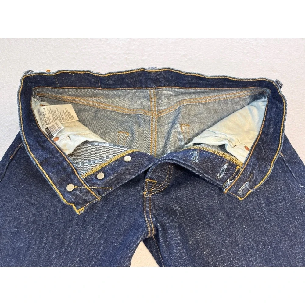 Levi's 501 30x32 Button Fly Men's Original Fit Jeans Dark Blue Indigo Wash